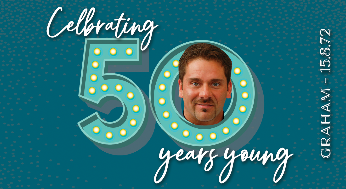 Custom 50th Birthday Stubby Holders