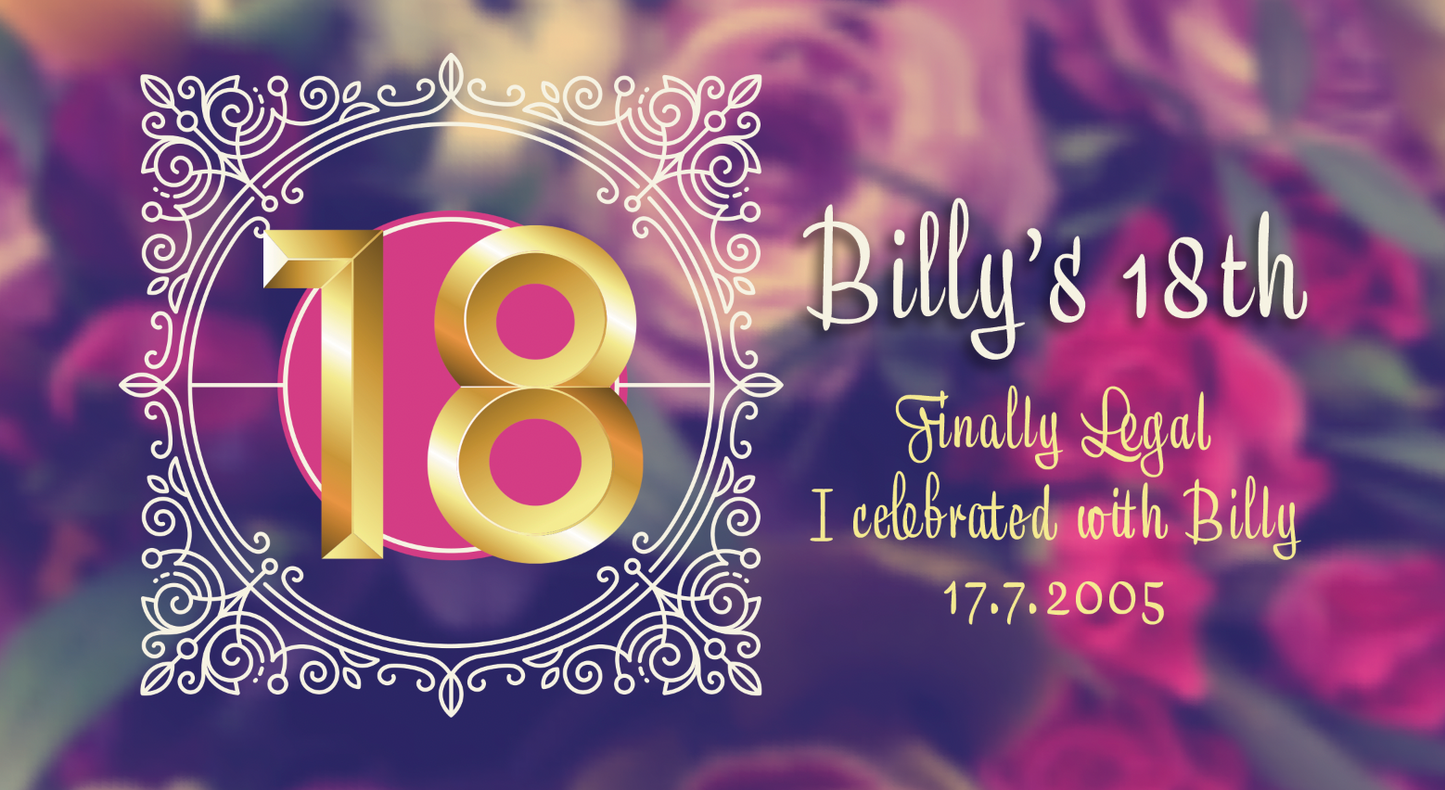 Custom 18th Birthday Stubby Holders