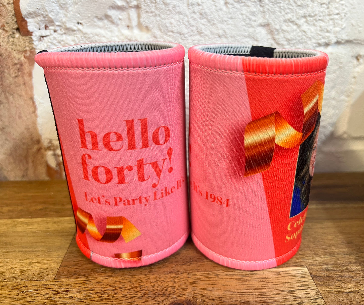 Custom 40th Birthday Stubby Holders