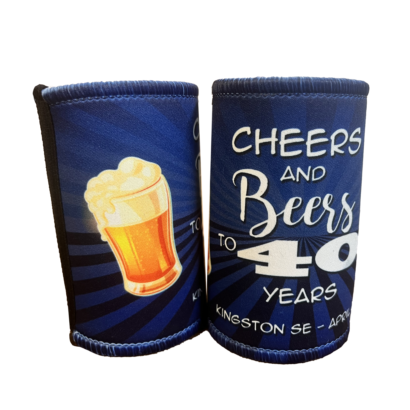 Custom 40th Birthday Stubby Holders