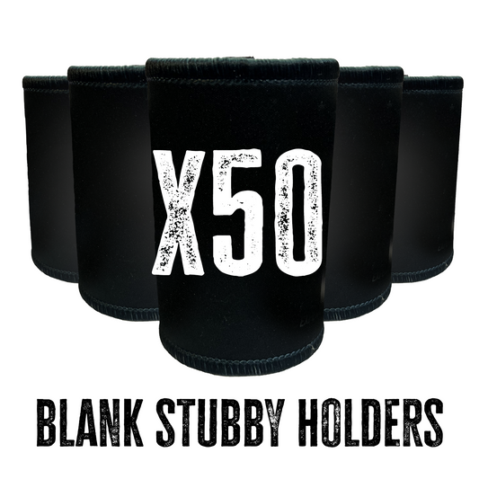 50 x Bulk Black Stubby Holders