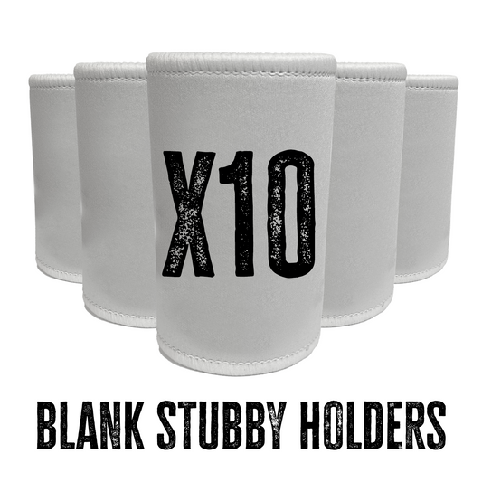 10 x Bulk White Stubby Holders