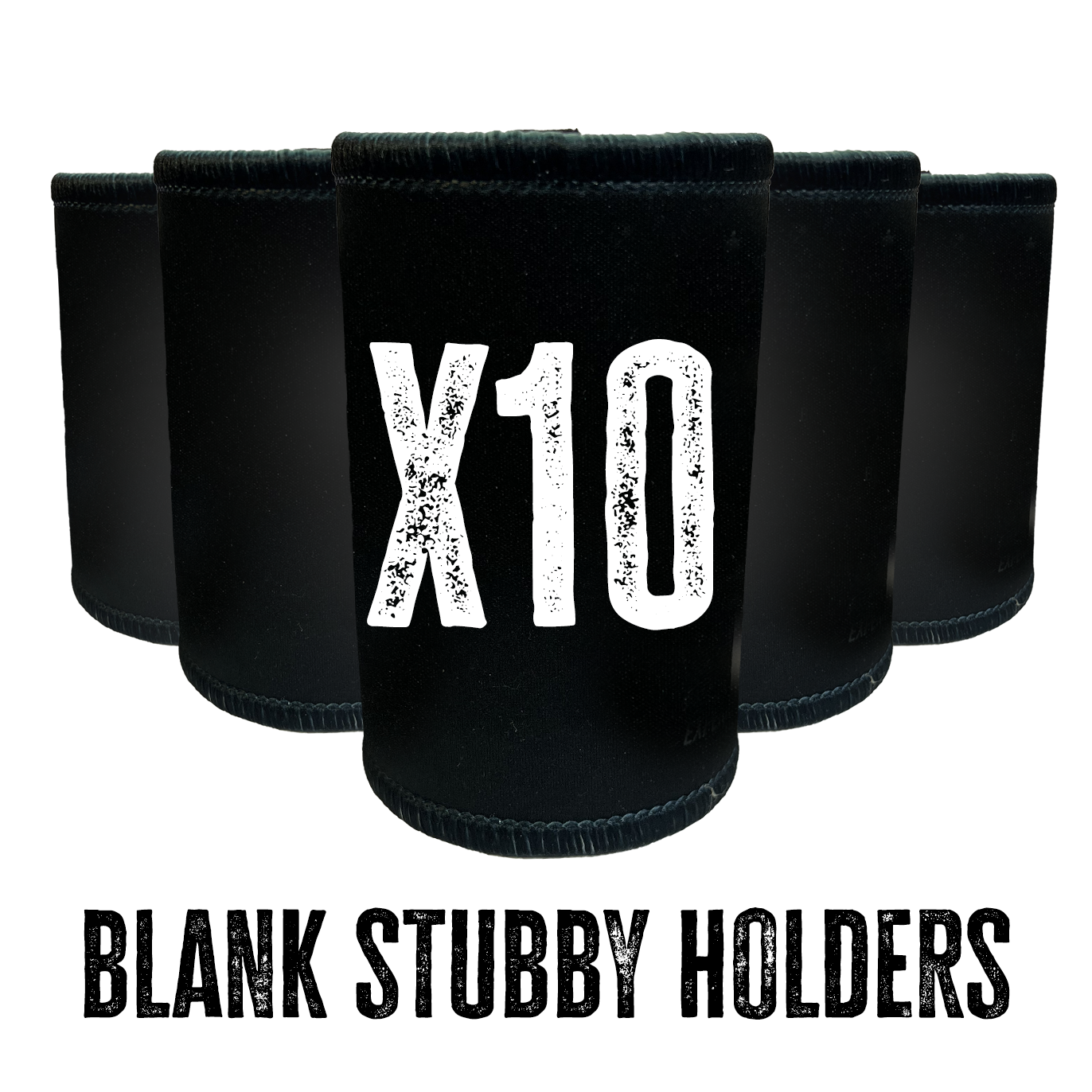 10 x Bulk Black Stubby Holders