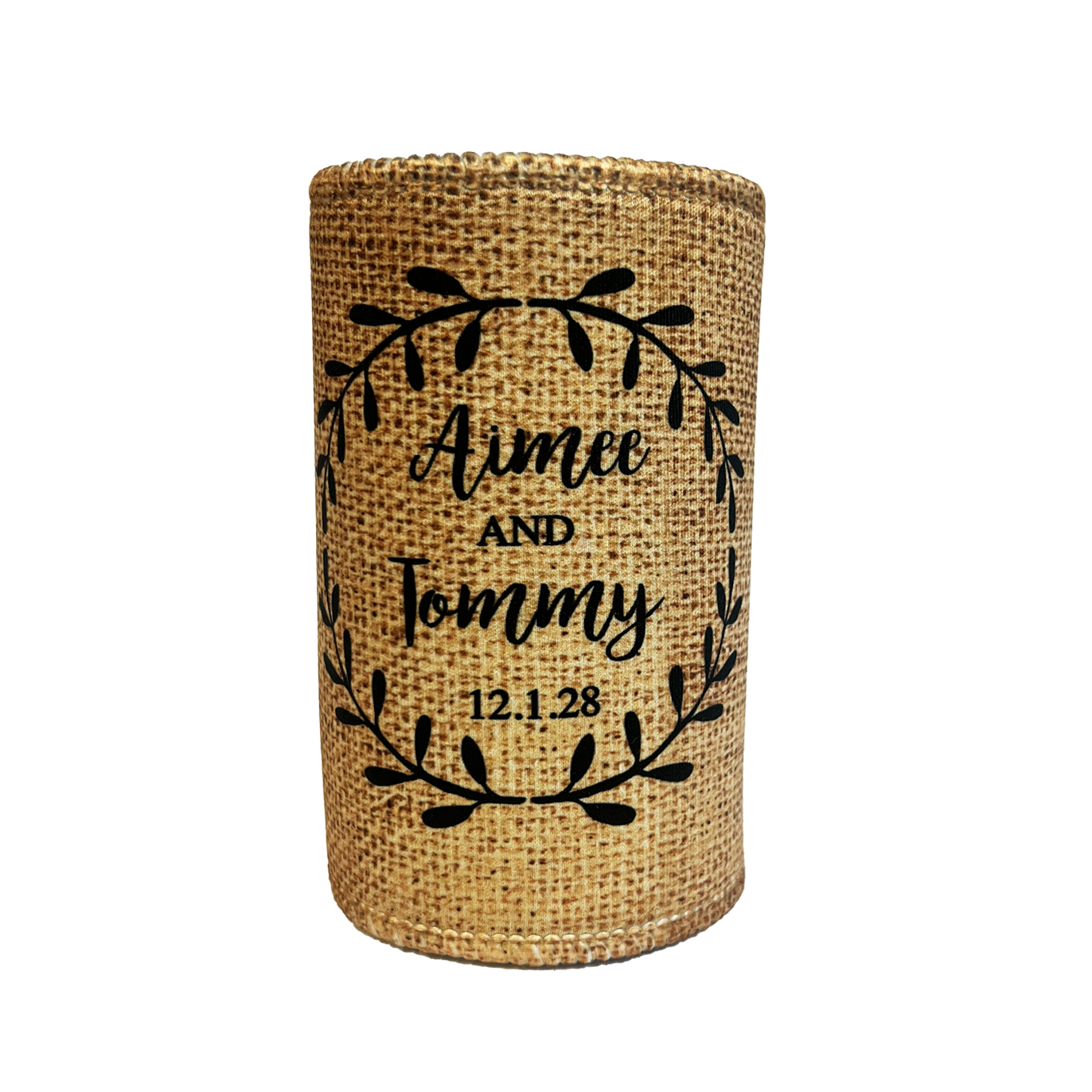 Hessian Vintage Wedding Stubby Holders