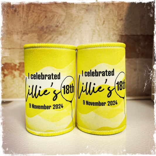 Custom 18th Birthday Stubby Holders