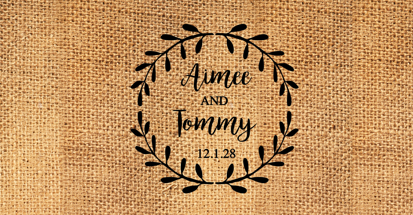 Hessian Vintage Wedding Stubby Holders