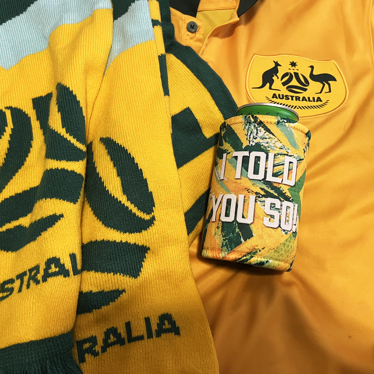 2 x 'I Told You So' Socceroos Inspired Stubby Holders